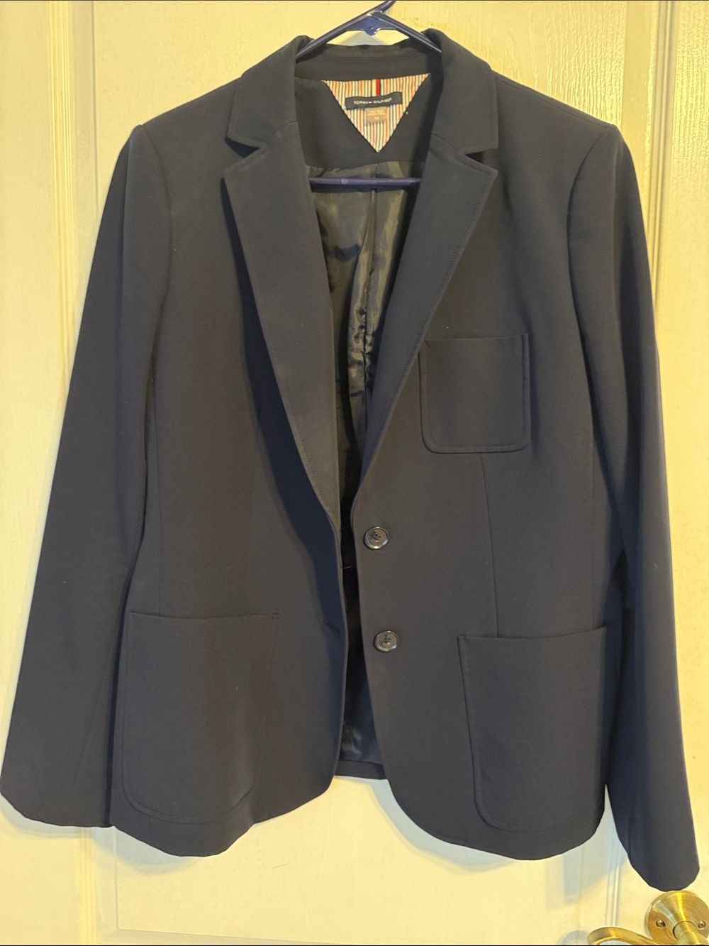 Women’s Navy Blue Blazer - Classic Two-Button Suit Jacket